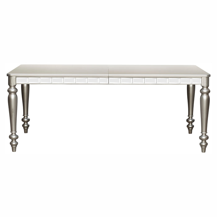 Orsina Silver Mirrored Extendable Dining Table