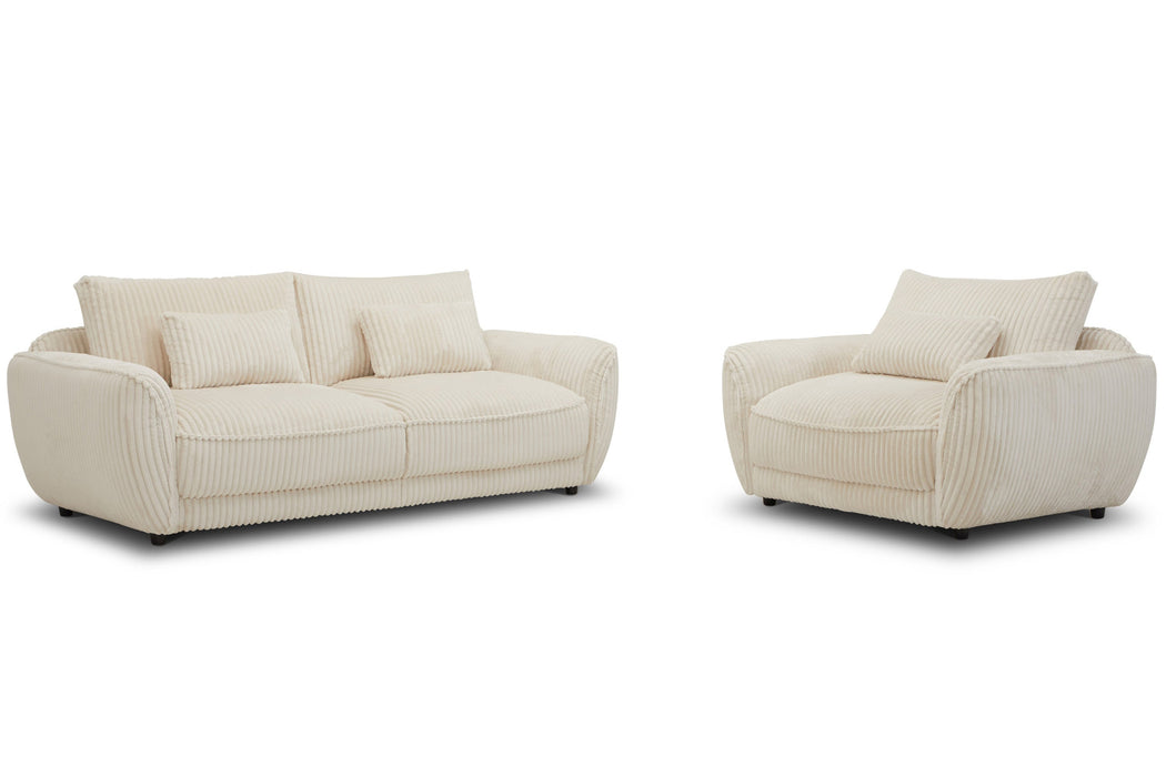 Modern Living - Utopia Sofa and 2 Chair and Half in Mega Ivory - SUTP-311-MGIV