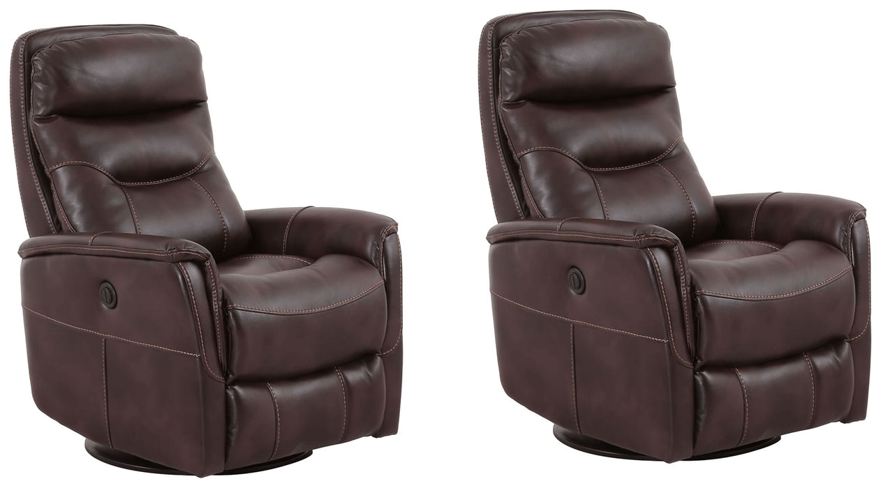 Modern Living - Gemini Power Swivel Glider Recliner in Truffle (Set of 2) - MGEM#812GSPB-2-TRU