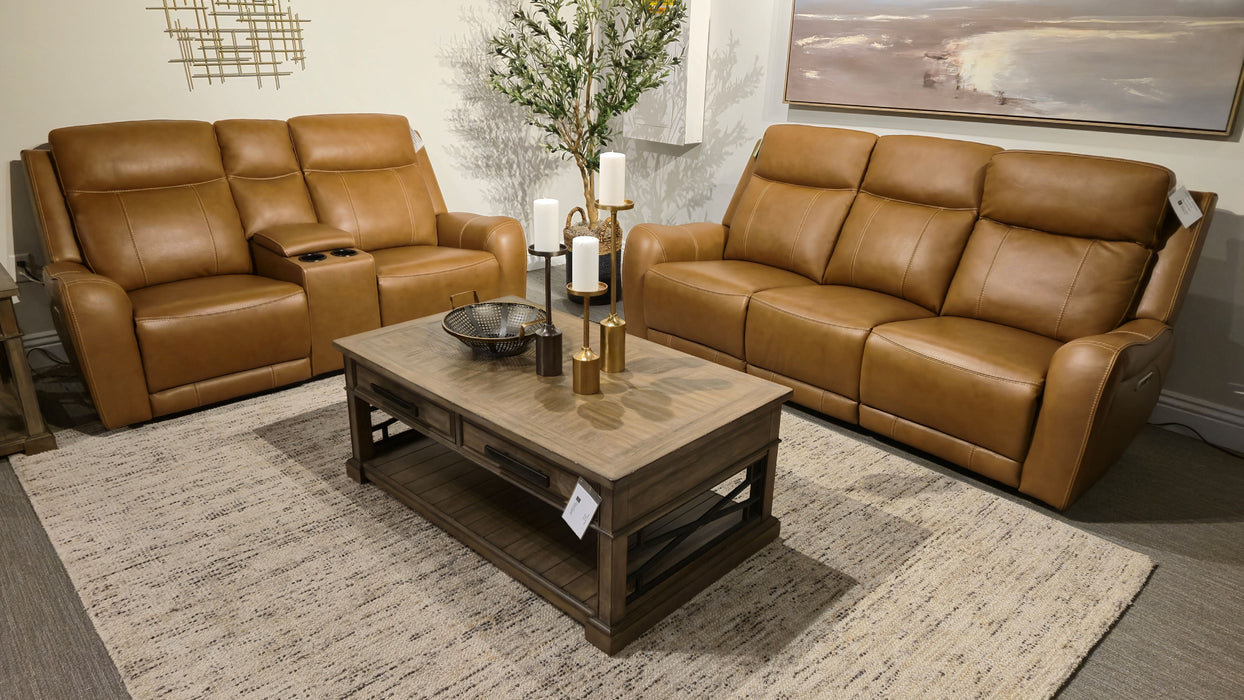 Modern Living - Haywood 2 Piece Power Sofa Set in Butternut - MHAY-321PH-BTNT-2SET