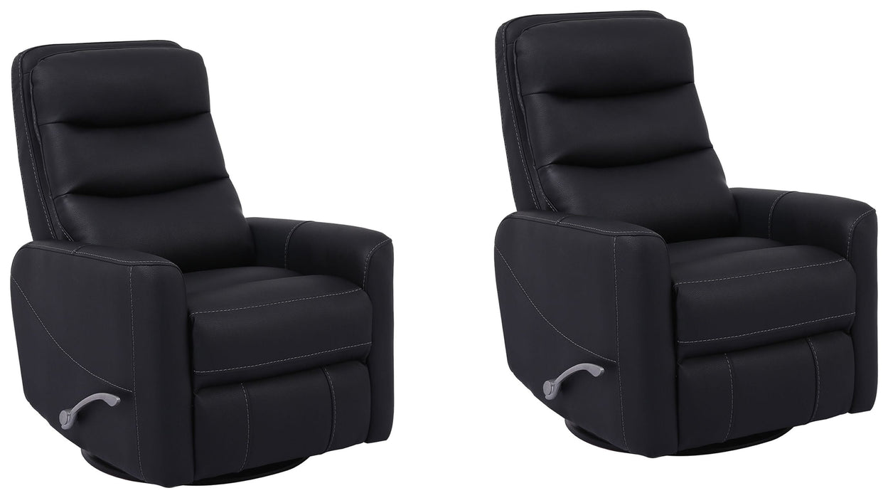 Modern Living - Hercules Swivel Glider Recliner in Black(Set of 2) - MHER#812GS-2-BLC