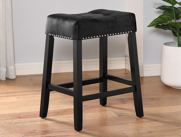 Lennon Saddle Counter Bar Stool 24', Set of 2