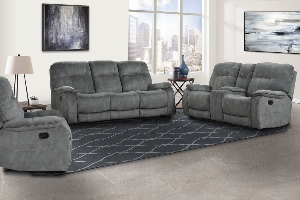 Modern Living - Cooper 3 Piece Reclining Living Room Set in Shadow Grey - MCOO-321-SGR-3SET