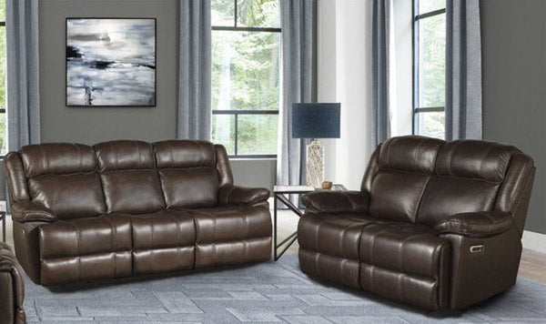 Modern Living - Eclipse 2 Piece Power Reclining Living Room Set in Florence Brown - MECL-321PH-FBR-2SET