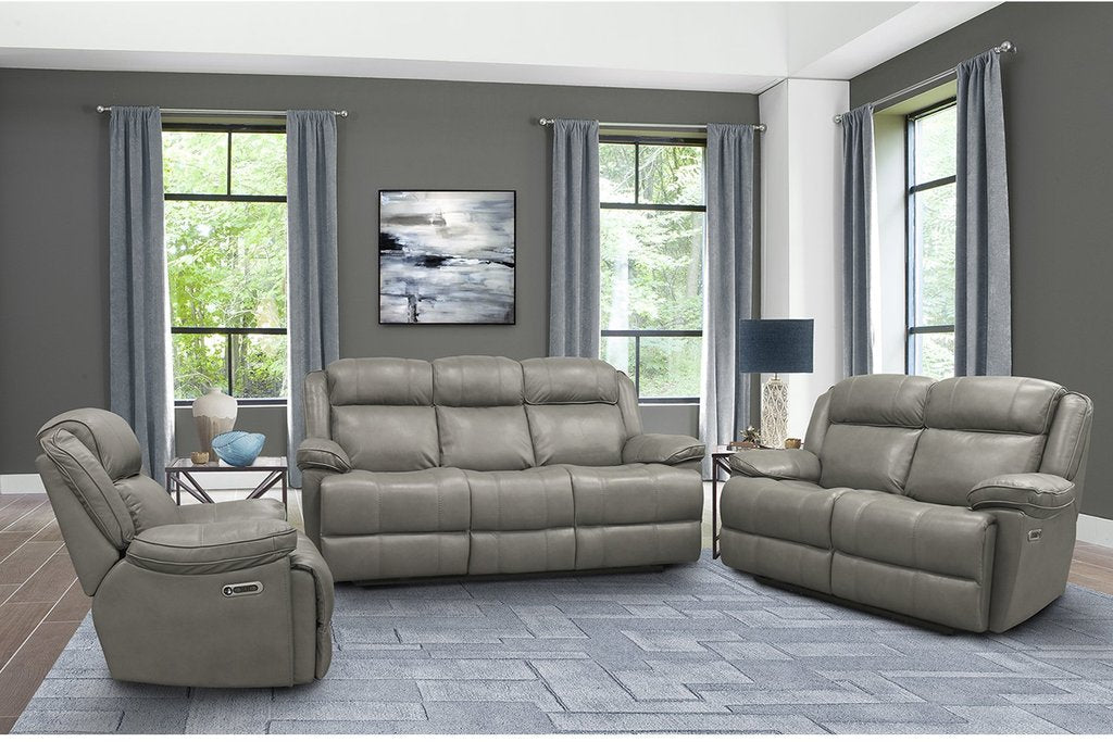 Modern Living - Eclipse 3 Piece Power Reclining Living Room Set in Florence Heron - MECL-321PH-FHE-3SET