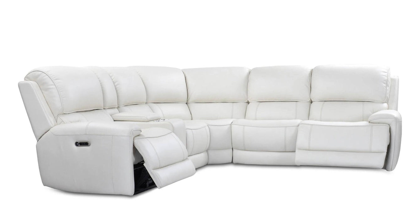 Modern Living - Empire 6 Piece Sectional in Verona Ivory - MEMP-PACKA(H)-VIV