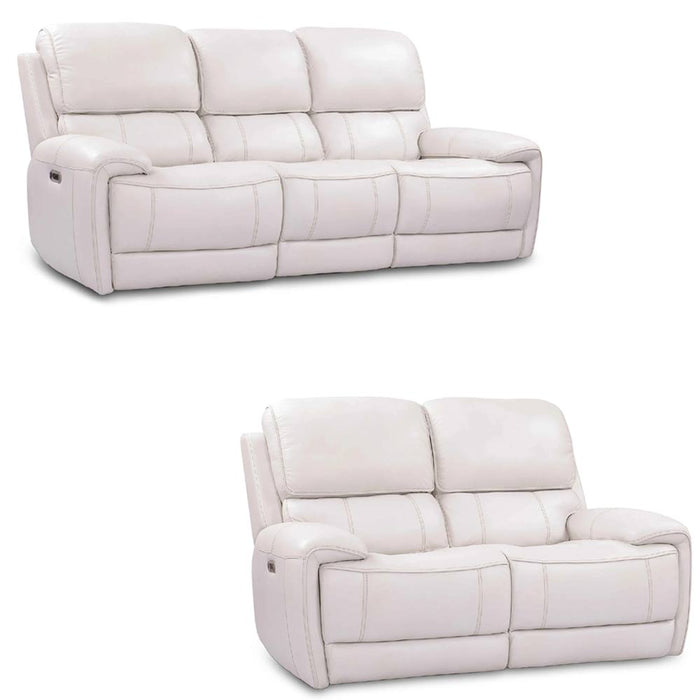 Modern Living - Empire 2 Piece Power Sofa Set in Verona Ivory - MEMP#832PH-822PH-VIV