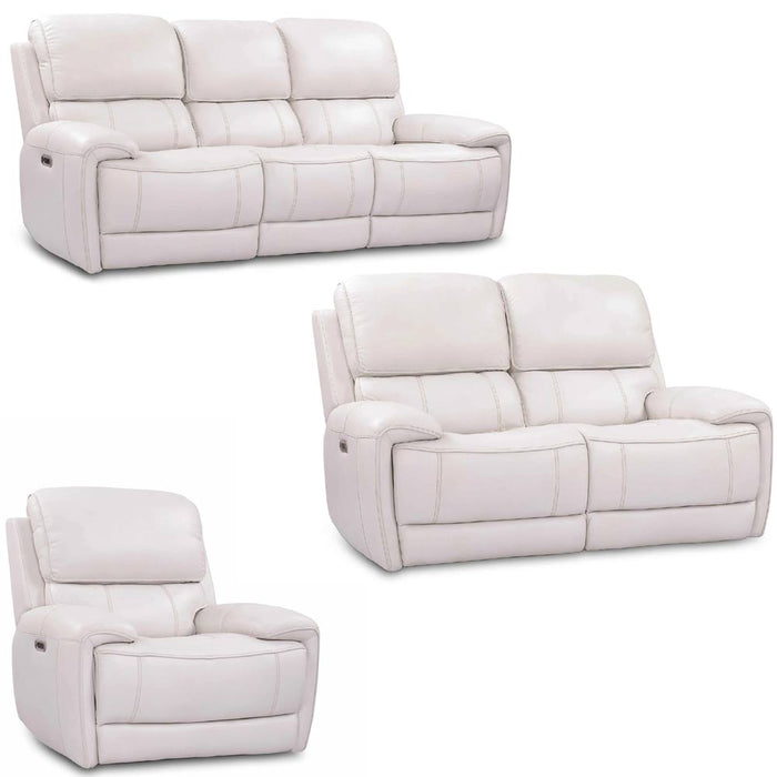 Modern Living - Empire 3 Piece Power Living Room Set in Verona Ivory - MEMP#832PH-822PH-812PH-VIV