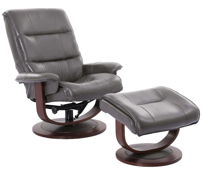 Modern Living - Knight Manual Reclining Swivel Chair and Ottoman in Ice - MKNI#212S-ICE