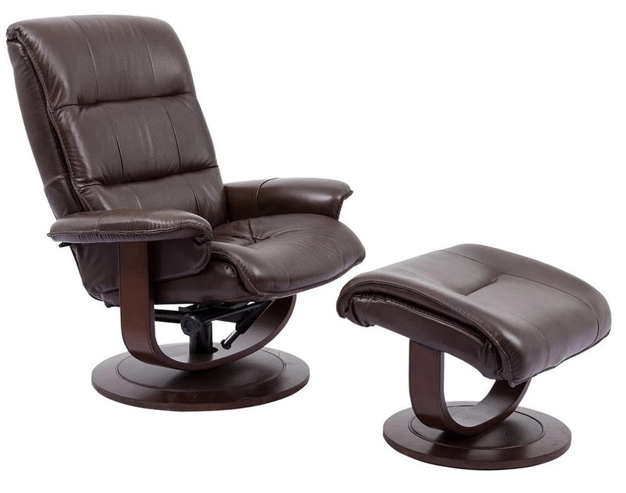 Modern Living - Knight Manual Reclining Swivel Chair and Ottoman in Robust - MKNI#212S-ROB