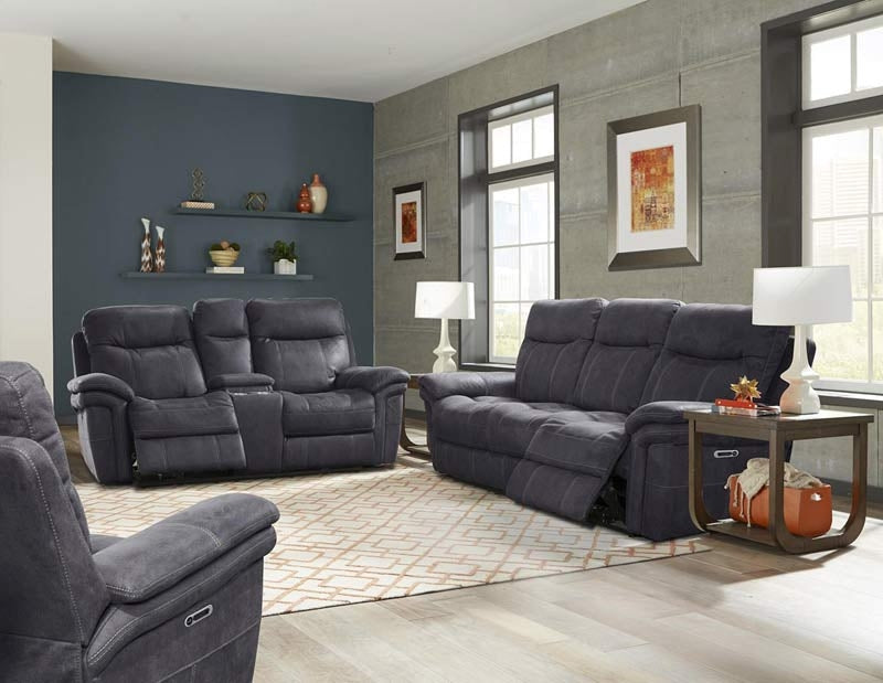 Modern Living - Major Charcoal 2 Piece Power Double Reclining Sofa Set with USB & Power Headrest - MMA#832PH-22CPH-CHA