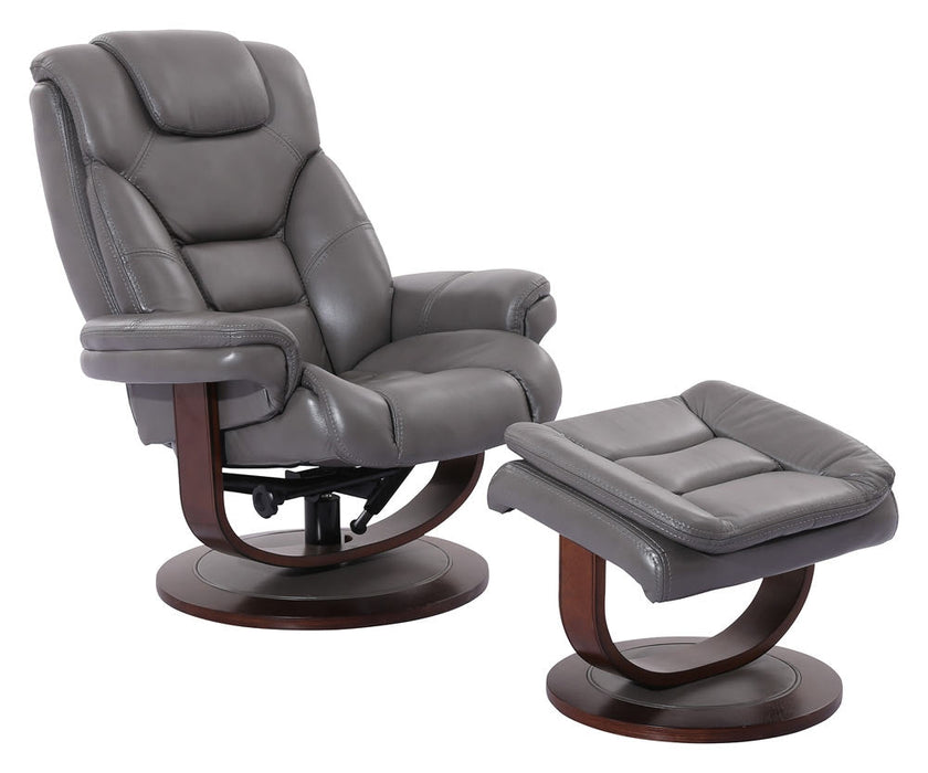 Modern Living - Monarch Swivel Recliner with Ottoman in Ice - MMON#212S-ICE