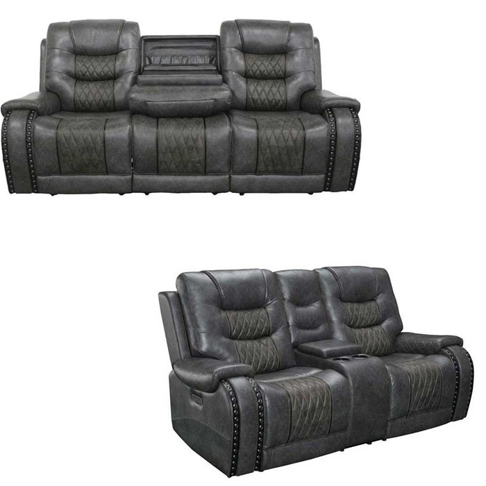 Modern Living - Outlaw 2 Piece Power Sofa Set in Stallion - MOUT#834PH-22CPH-STA