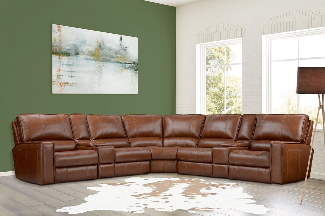 Modern Living - Rockford 6pc Package A Sectional in Verona Saddle - MROC-PACKA(H)-VSA