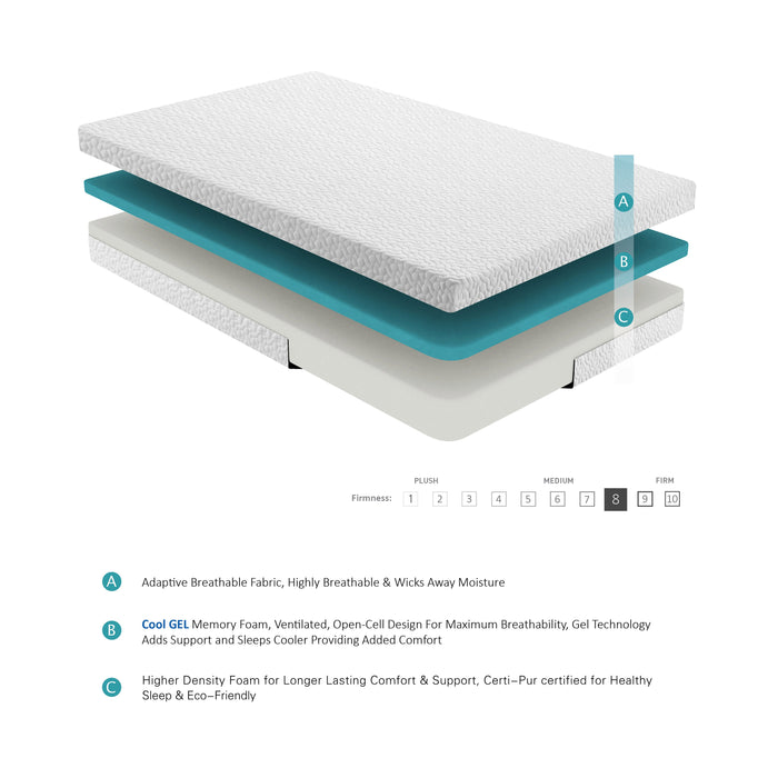 MT-G06F 6' Full Gel-Infused Memory Foam Mattress