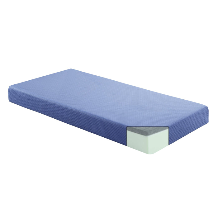 MT-PG07BLF 7' Blue Full Gel-Infused Memory Foam Mattress Set