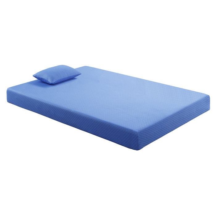 MT-PG07BLF 7' Blue Full Gel-Infused Memory Foam Mattress Set