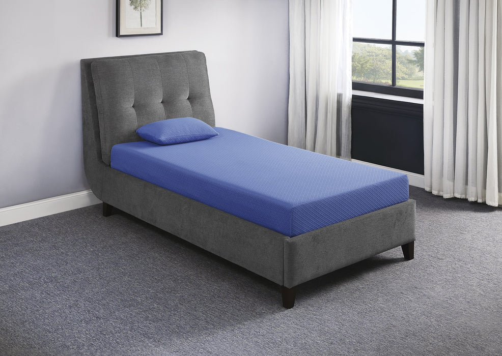 MT-PG07BLF 7' Blue Full Gel-Infused Memory Foam Mattress Set