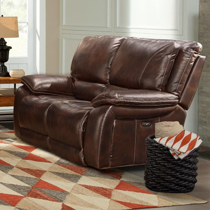 Modern Living - Vail Burnt Sienna Leather Dual Reclining Power Loveseat - MVAI#822PH-BUR