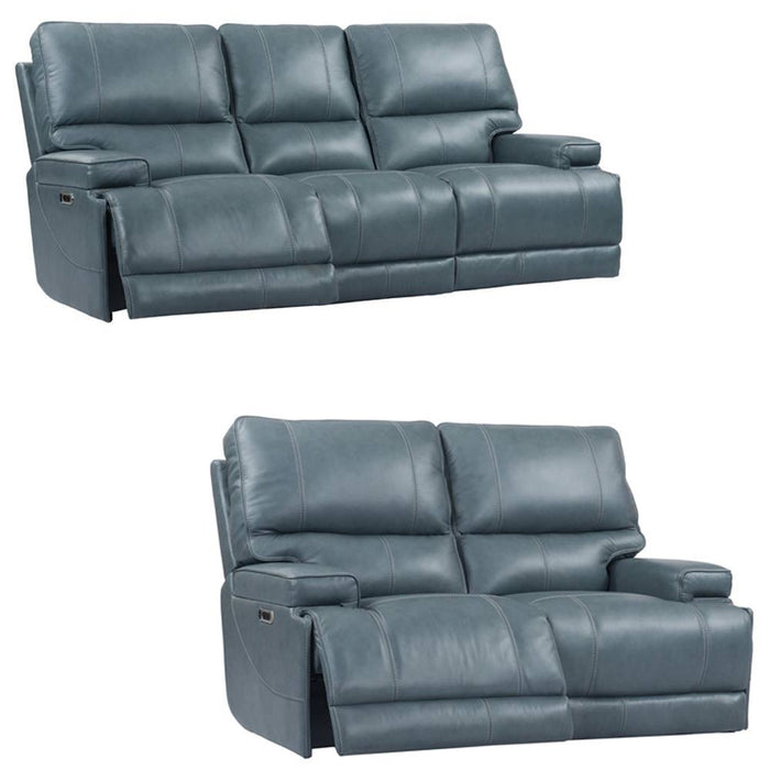 Modern Living - Whitman 2 Piece Power Sofa Set in Verona Azure - MWHI#832PH-P25-822PH-VAZ