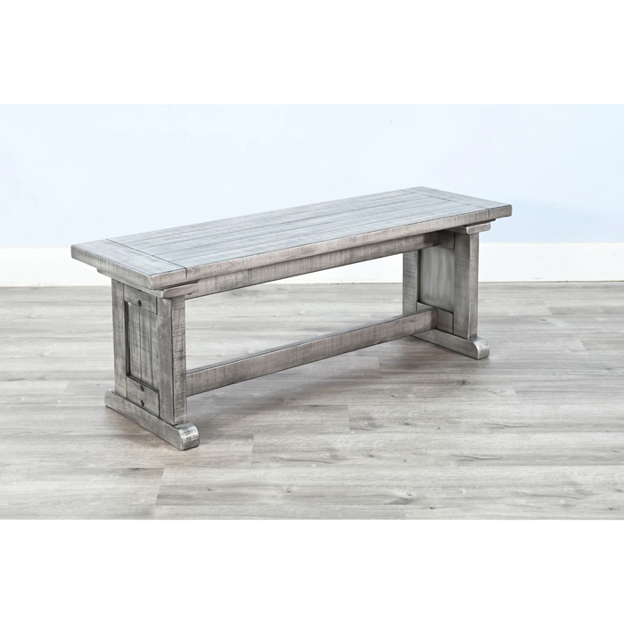 Purity Craft Wood Side Bench Gray