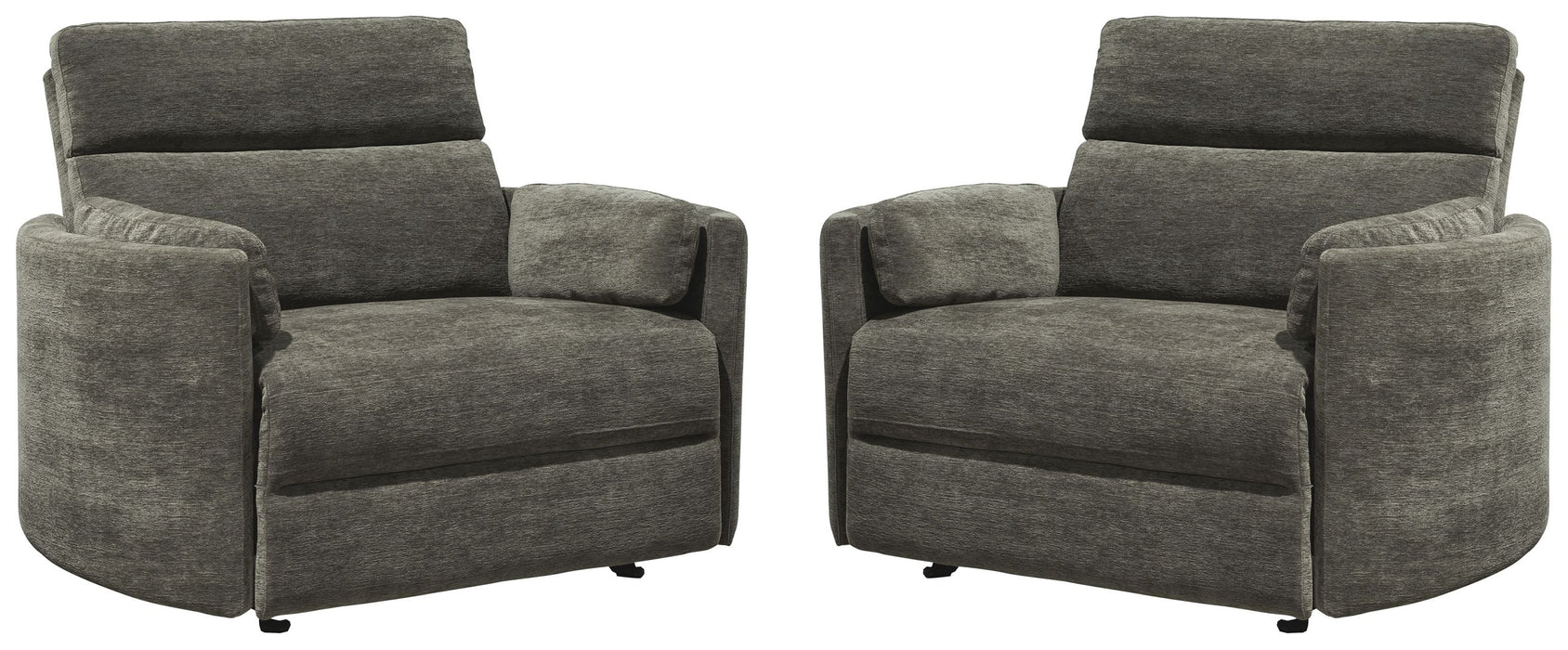 Modern Living - Radius Extra Wide Power Glider Recliner in Krypton (Set of 2) - Perfect Nursery Chair - MRAD#812GP-XL-2-KRY