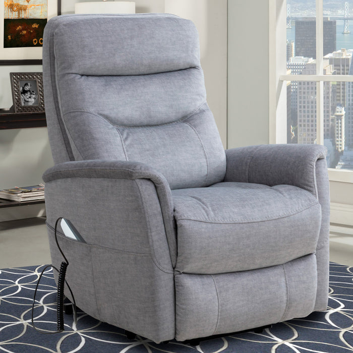 Modern Living - Gemini Power Lift Recliner with Articulating Headrest in Capri Silver (Set of 2) - MGEM#812LIFT-2-CSI