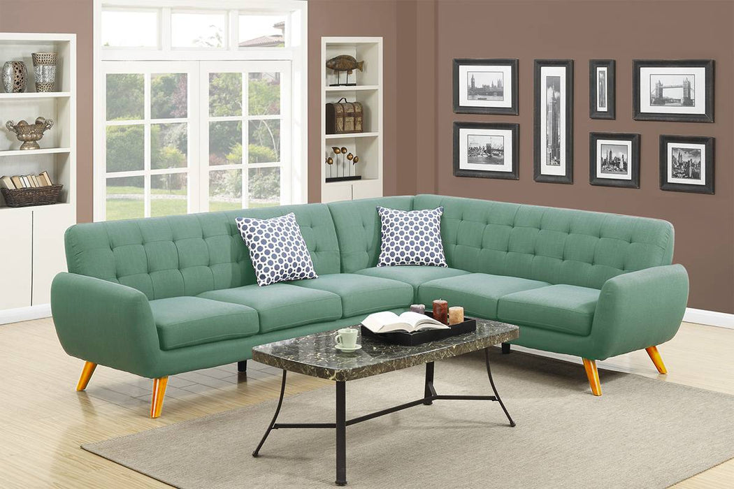 Left Facing Sofa, Right Facing Loveseat Wedge Sectional Set - Laguna