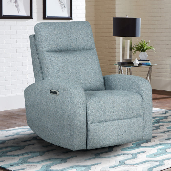 Modern Living - Thriller Power Swivel Glider Recliner in Natural Beauty Blue (Set of 2) - MTHR#812GSP-2-NBB