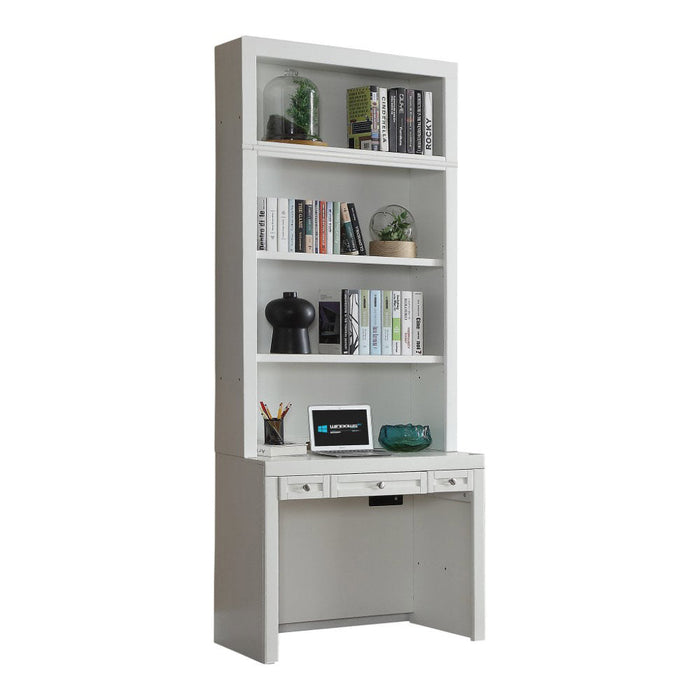 Modern Furniture - Catalina 2 Piece Library Desk and Hutch in Cottage White - CAT#460-2