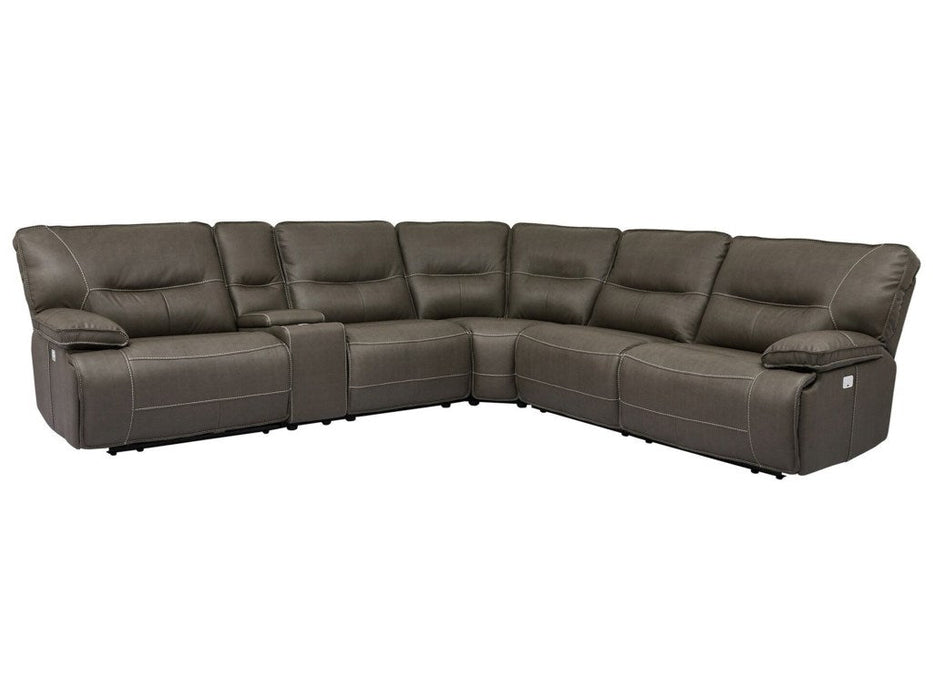 Modern Living - Spartacus Haze Power Reclining Sectional with Power Headrest and USB (3 Recliners) - MSPA-PACKA(H)-HAZ