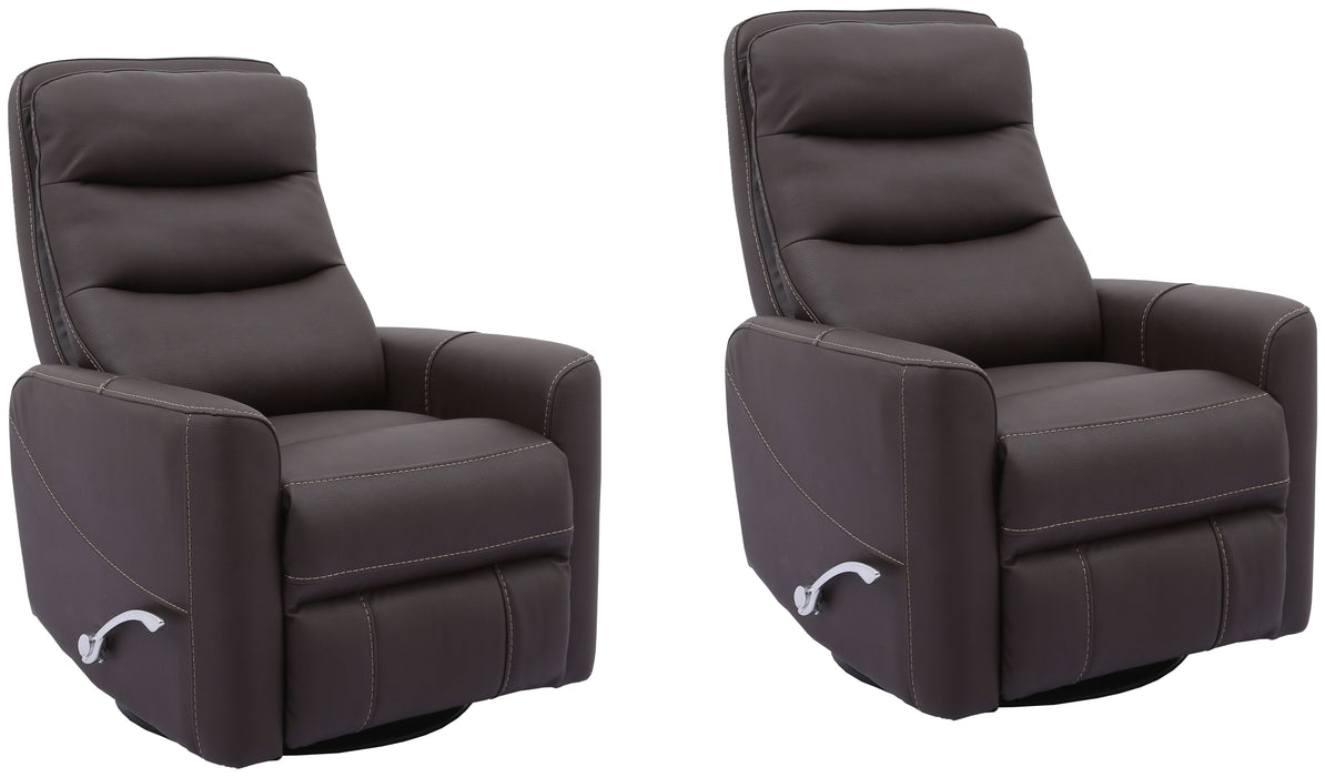 Modern Living - Hercules Swivel Glider Recliner in Chocolate (Set of 2) - MHER#812GS-2-CHO