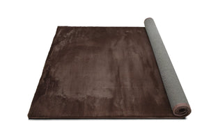 Rabbit Fur Solid Chocolate Rug