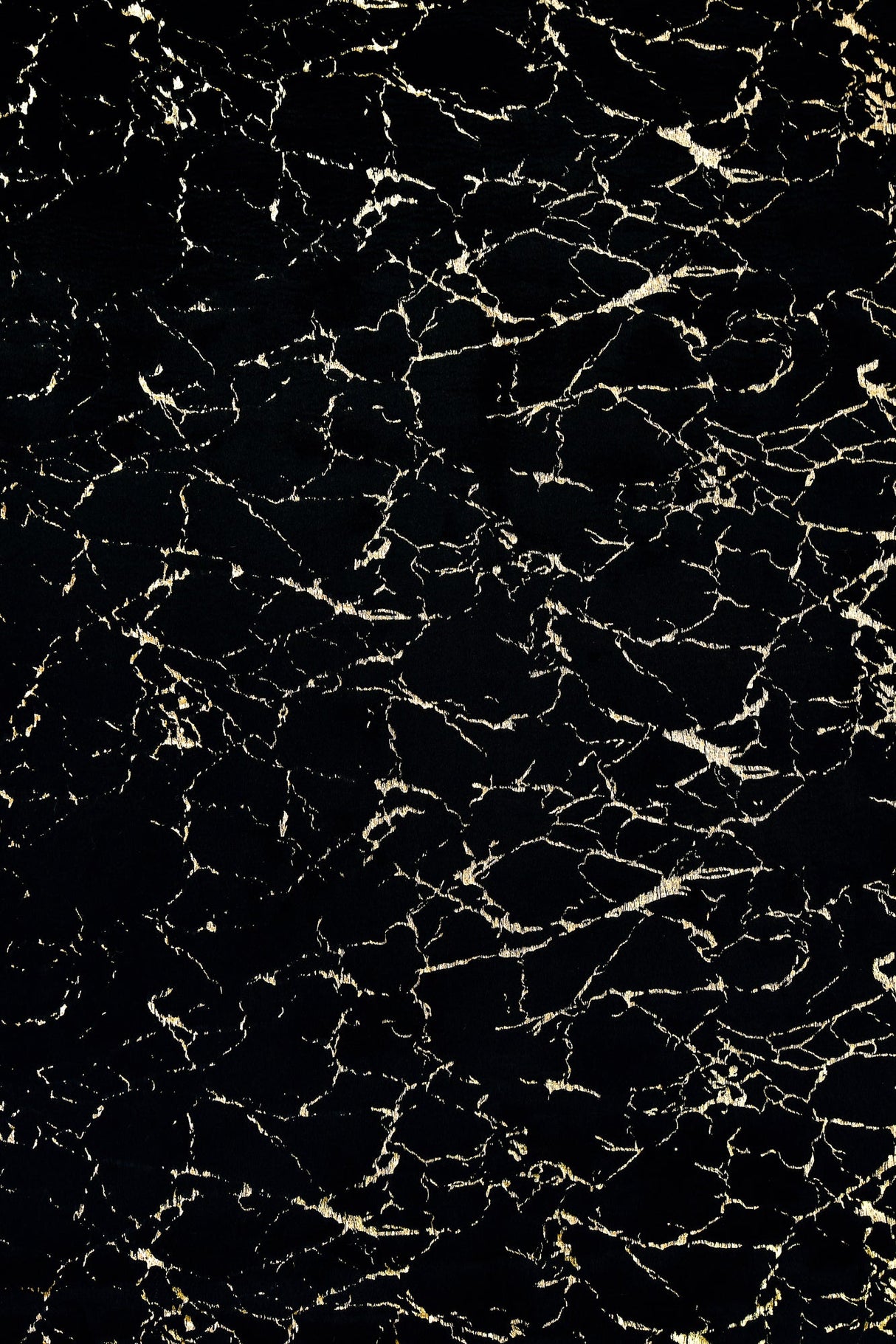 Rabbit Fur Foil Black-gold Rug