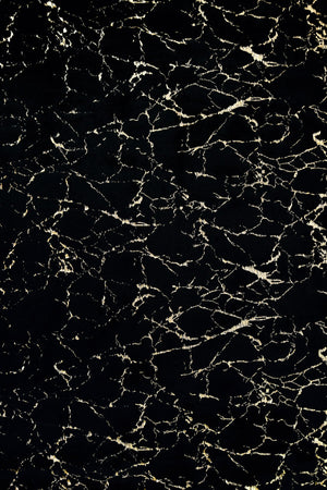 Rabbit Fur Foil Black-gold Rug