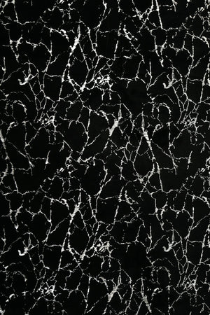 Rabbit Fur Foil Black-silver Rug