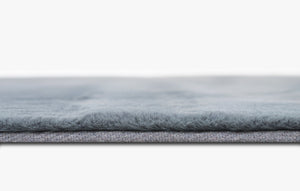 Rabbit Fur Solid Gray Rug