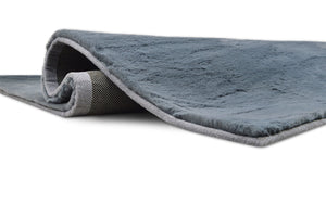 Rabbit Fur Solid Gray Rug