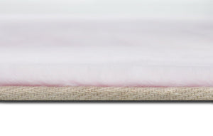 Rabbit Fur Solid Pink Rug