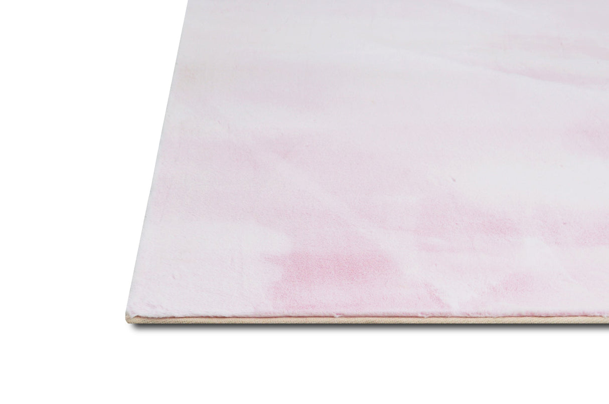 Rabbit Fur Solid Pink Rug
