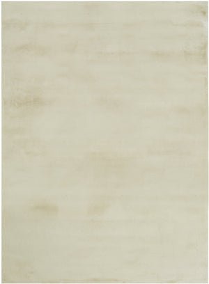 Rabbit Fur Solid Bone Rug