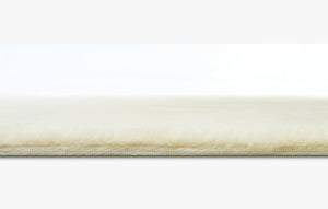 Rabbit Fur Solid Bone Rug