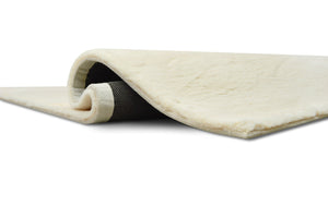 Rabbit Fur Solid Bone Rug
