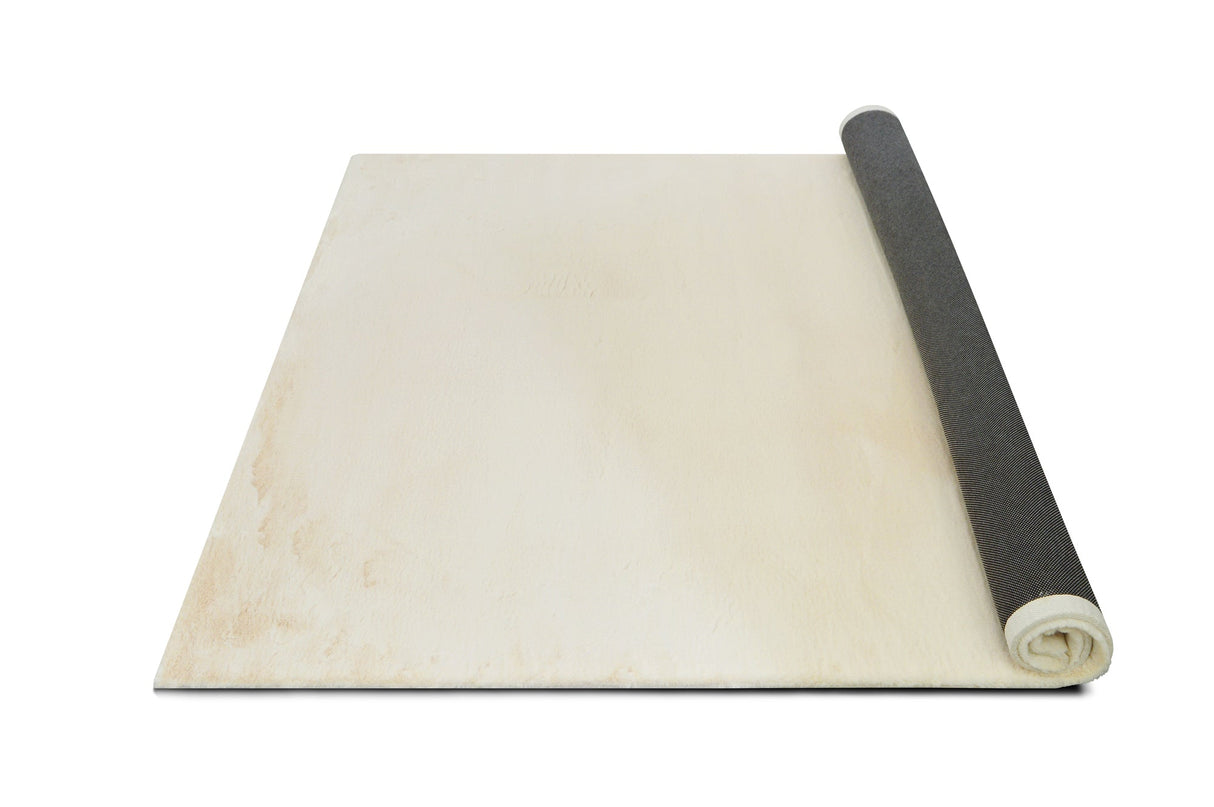 Rabbit Fur Solid Bone Rug