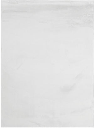 Rabbit Fur Solid Pure White Rug