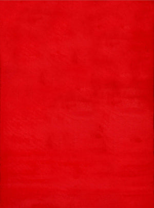 Rabbit Fur Solid Red Rug