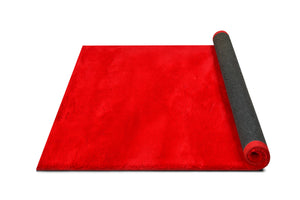 Rabbit Fur Solid Red Rug