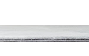 Rabbit Fur Solid Silver Rug