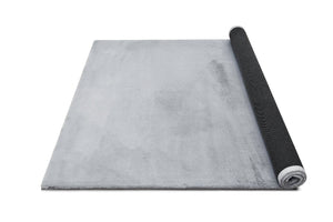 Rabbit Fur Solid Silver Rug