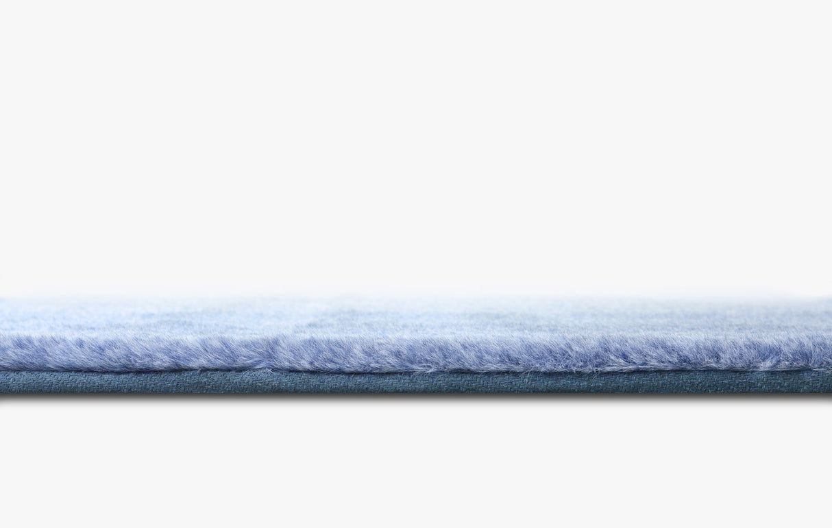 Rabbit Fur Texture Denim Rug